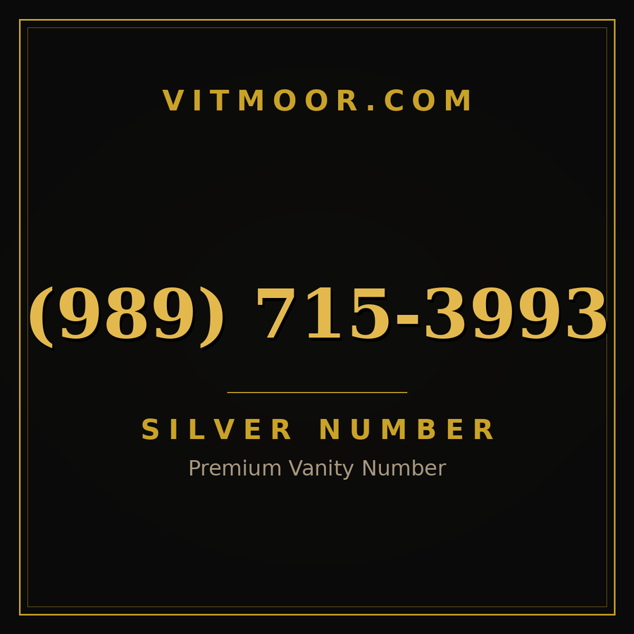 VITMOOR Silver premium number (989) 715-3993
