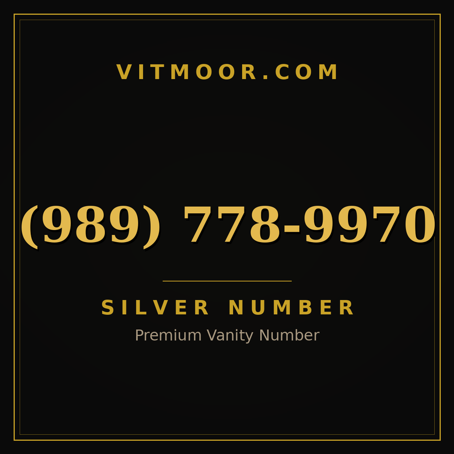 VITMOOR Silver premium number (989) 778-9970