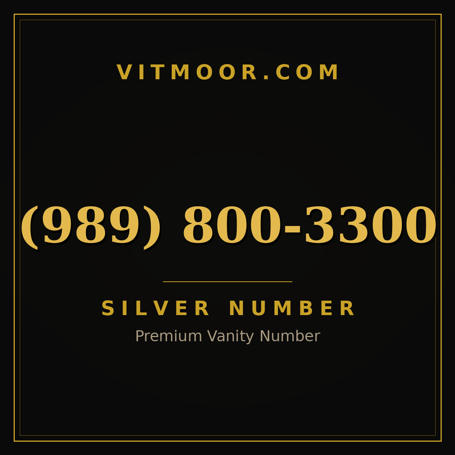 VITMOOR Silver premium number (989) 800-3300
