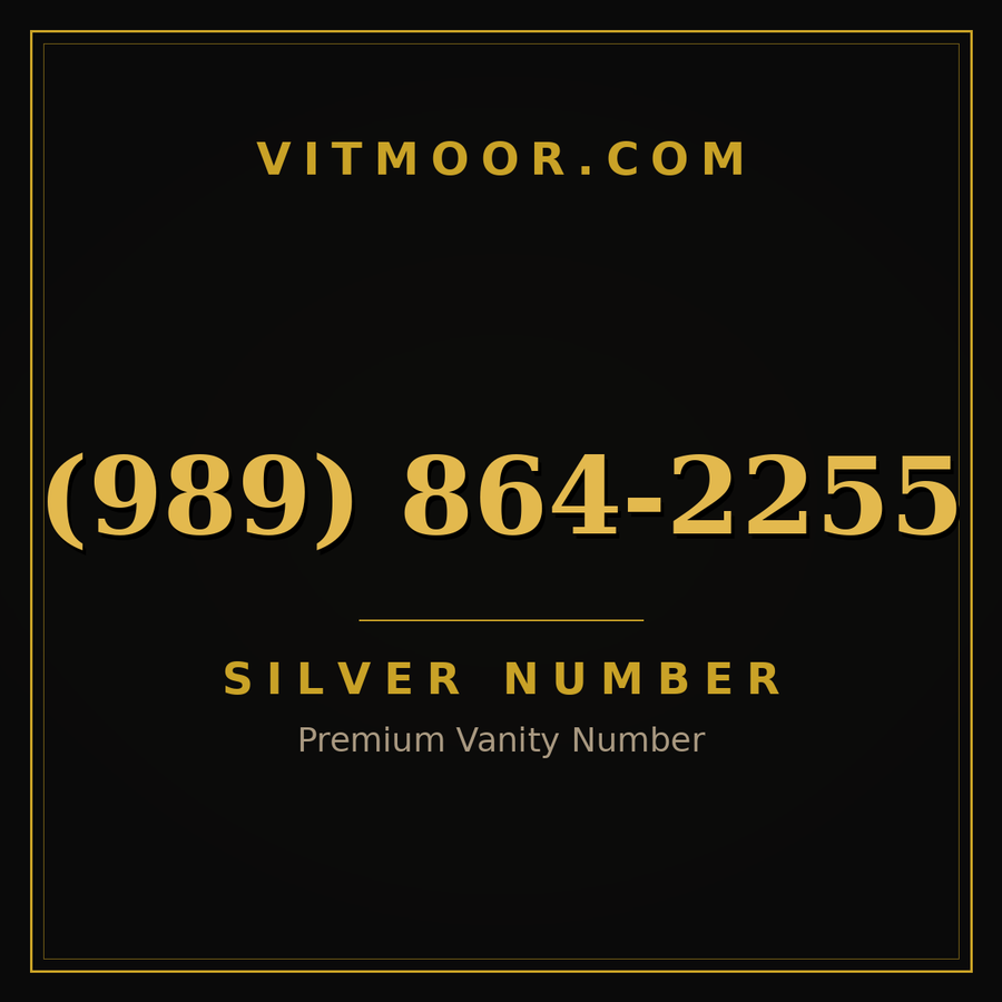 VITMOOR Silver premium number (989) 864-2255