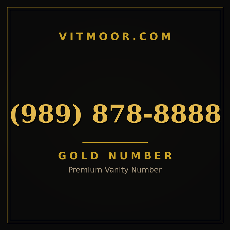 VITMOOR Gold premium number (989) 878-8888