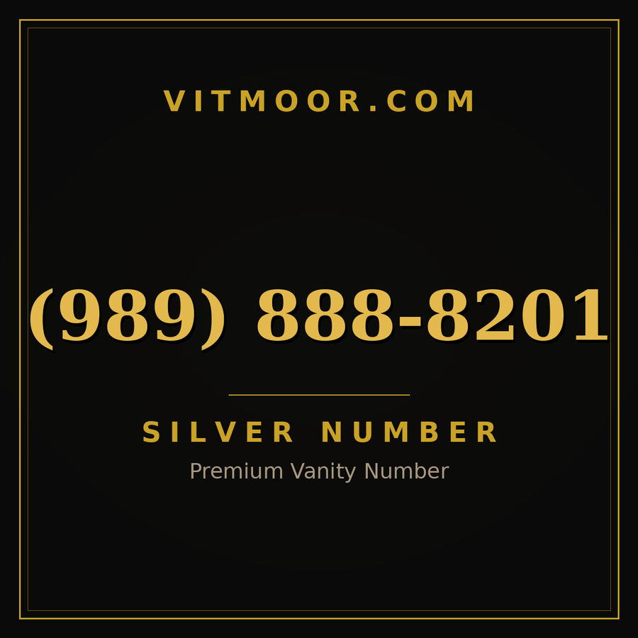 VITMOOR Silver premium number (989) 888-8201
