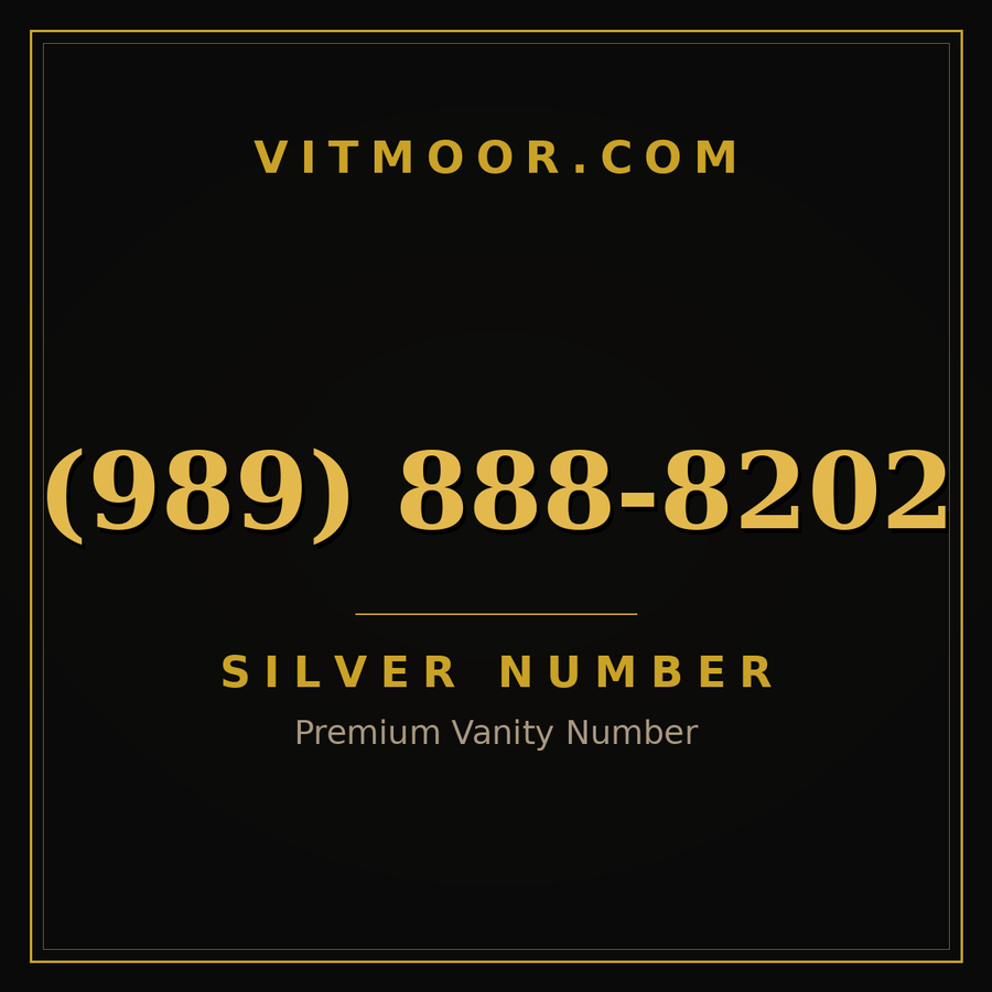 VITMOOR Silver premium number (989) 888-8202