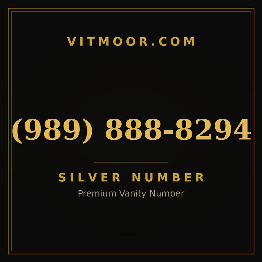 VITMOOR Silver premium number (989) 888-8294