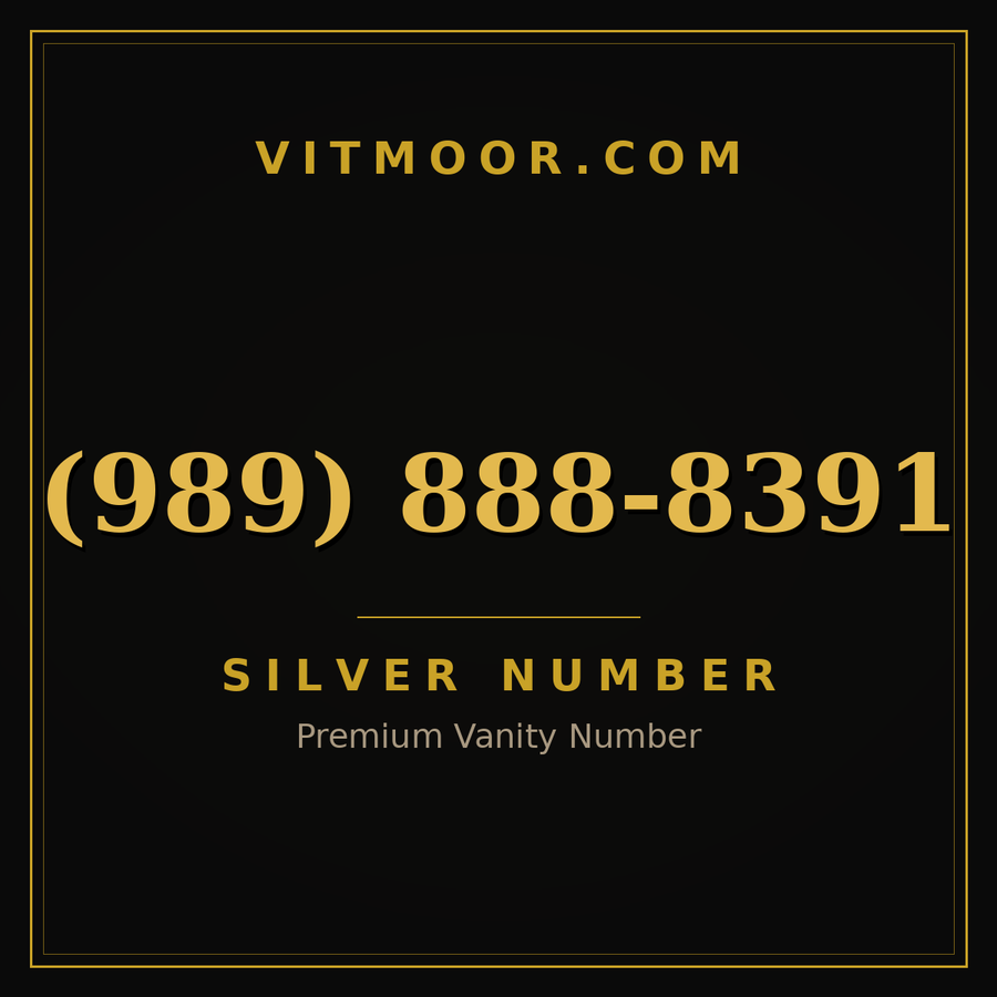 VITMOOR Silver premium number (989) 888-8391