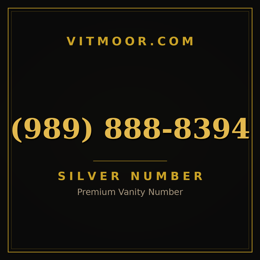 VITMOOR Silver premium number (989) 888-8394