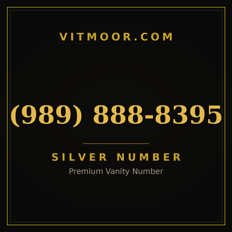 VITMOOR Silver premium number (989) 888-8395