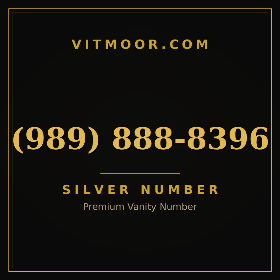 VITMOOR Silver premium number (989) 888-8396