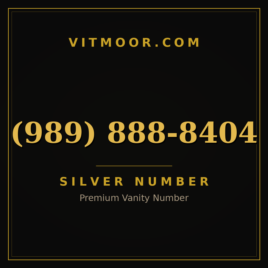VITMOOR Silver premium number (989) 888-8404