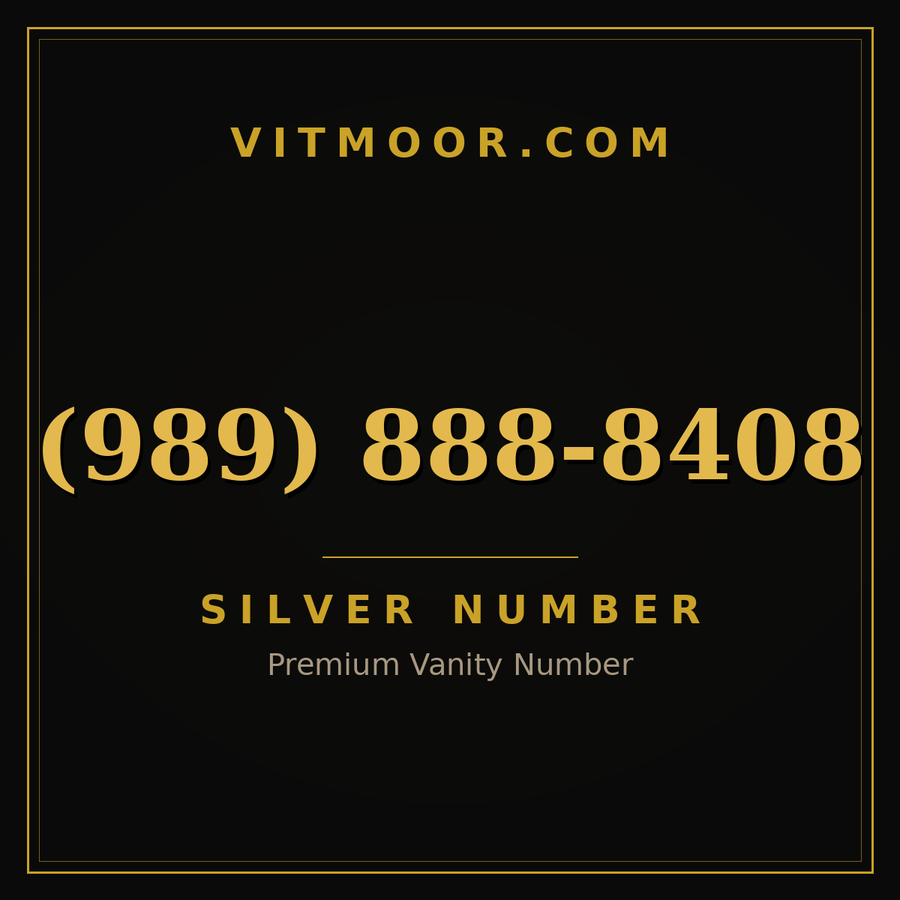 VITMOOR Silver premium number (989) 888-8408