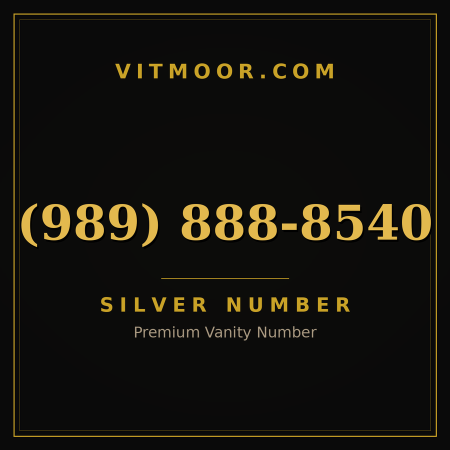 VITMOOR Silver premium number (989) 888-8540