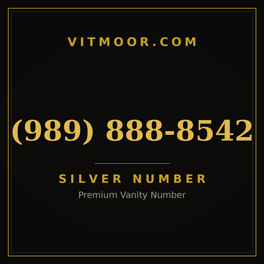 VITMOOR Silver premium number (989) 888-8542