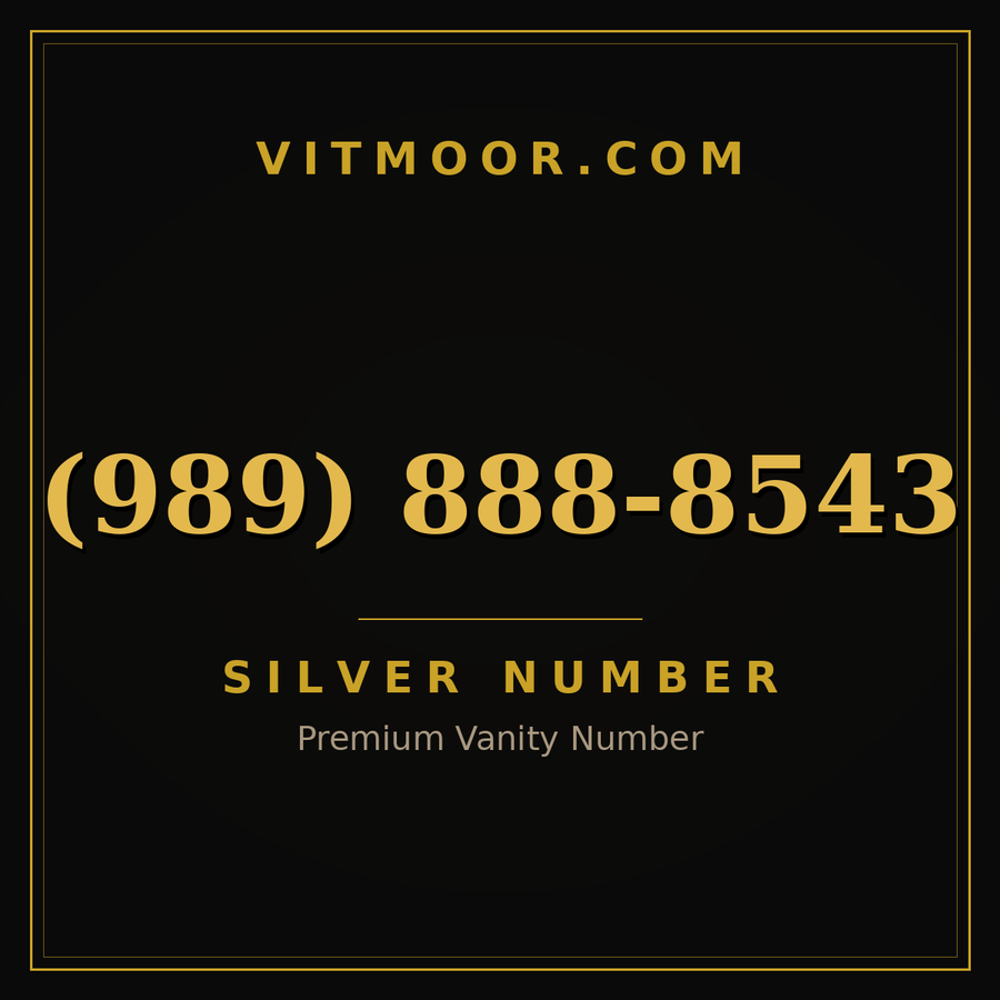 VITMOOR Silver premium number (989) 888-8543
