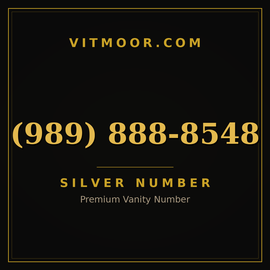 VITMOOR Silver premium number (989) 888-8548