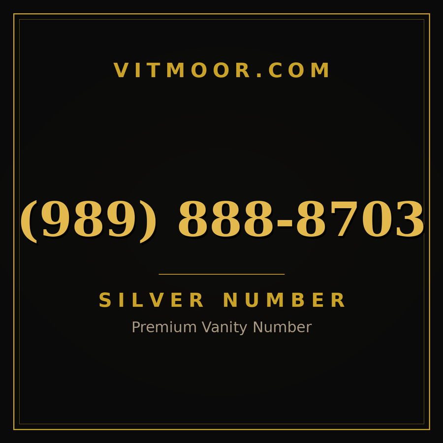 VITMOOR Silver premium number (989) 888-8703