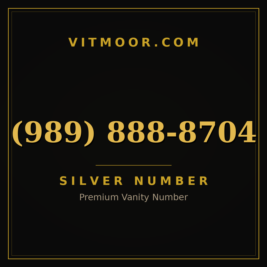 VITMOOR Silver premium number (989) 888-8704