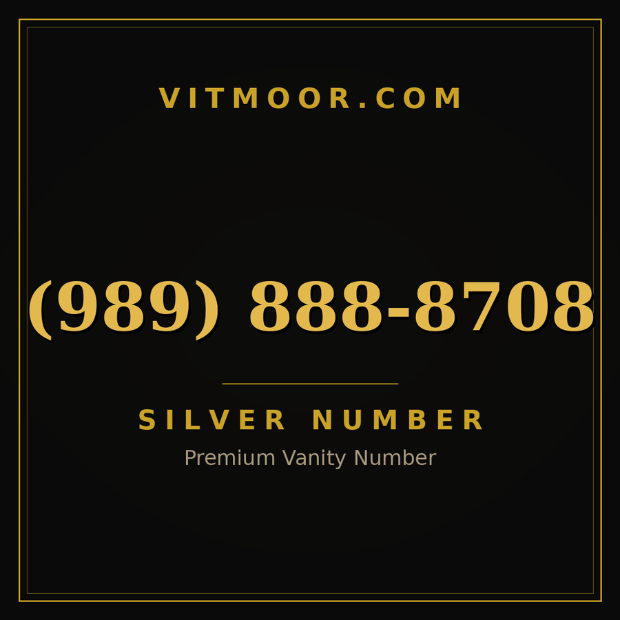 VITMOOR Silver premium number (989) 888-8708