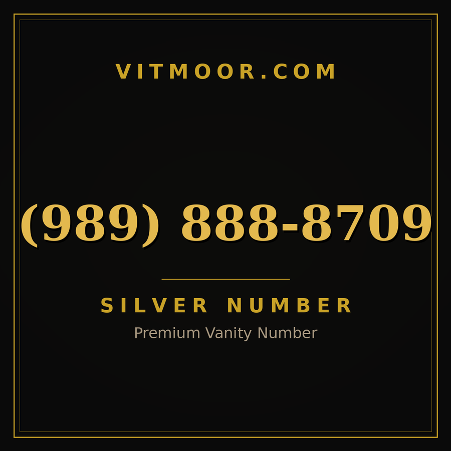 VITMOOR Silver premium number (989) 888-8709