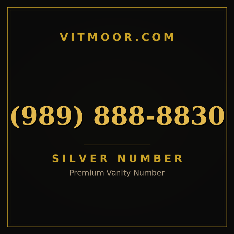 VITMOOR Silver premium number (989) 888-8830