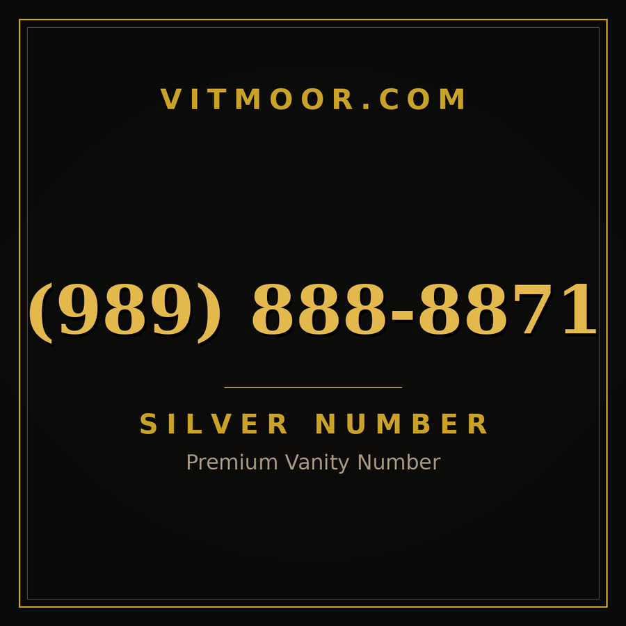 VITMOOR Silver premium number (989) 888-8871