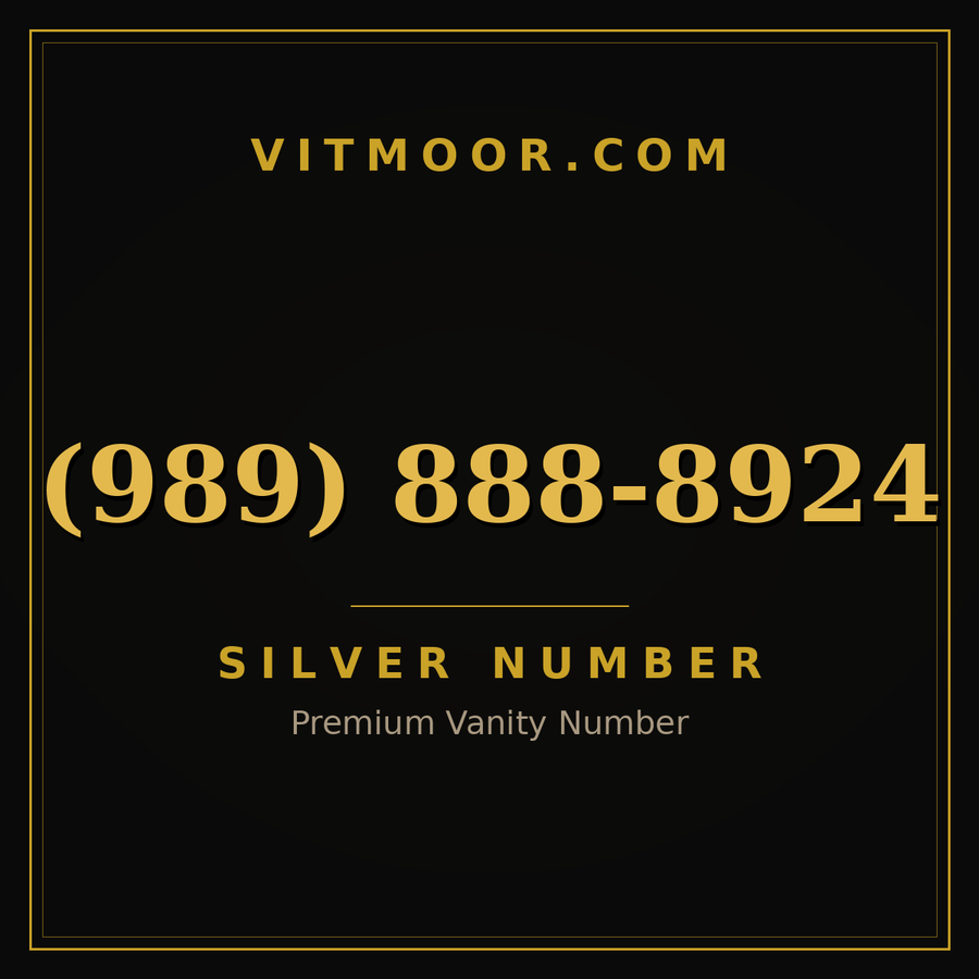 VITMOOR Silver premium number (989) 888-8924