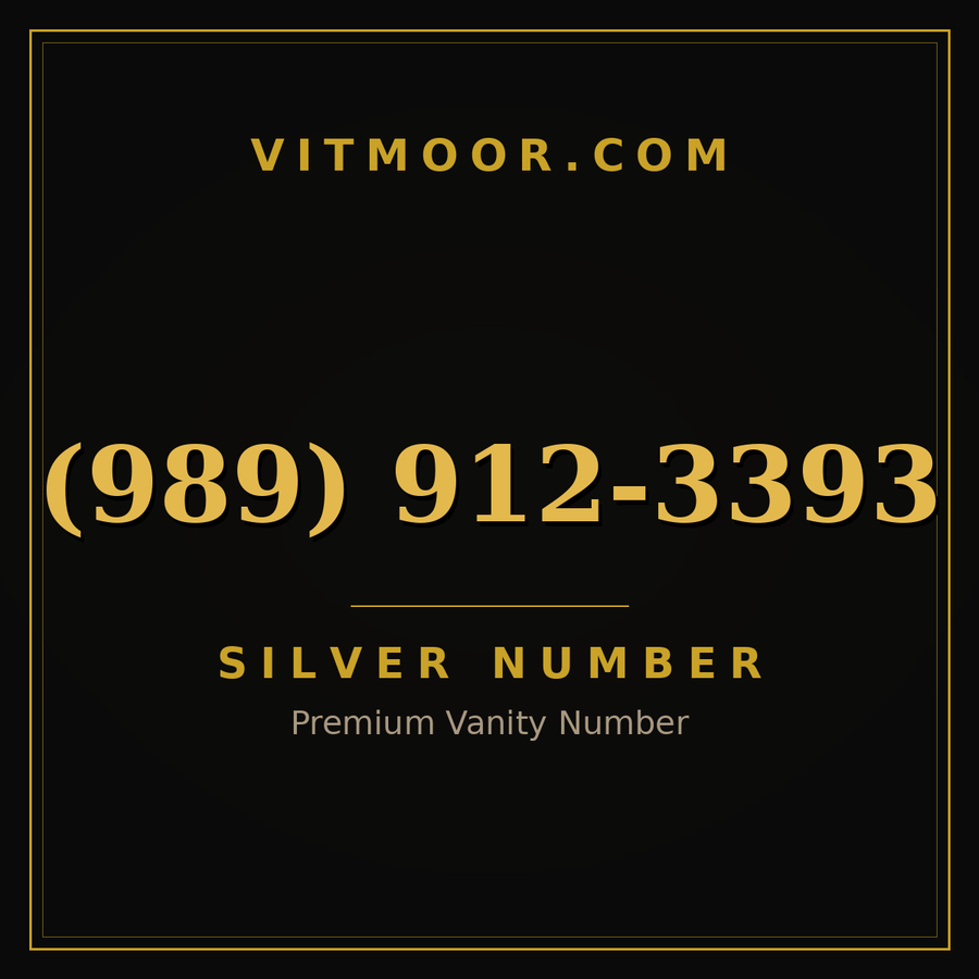 VITMOOR Silver premium number (989) 912-3393