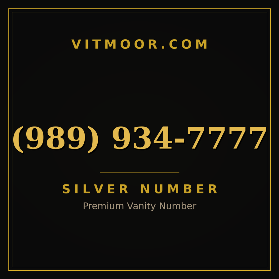 VITMOOR Silver premium number (989) 934-7777