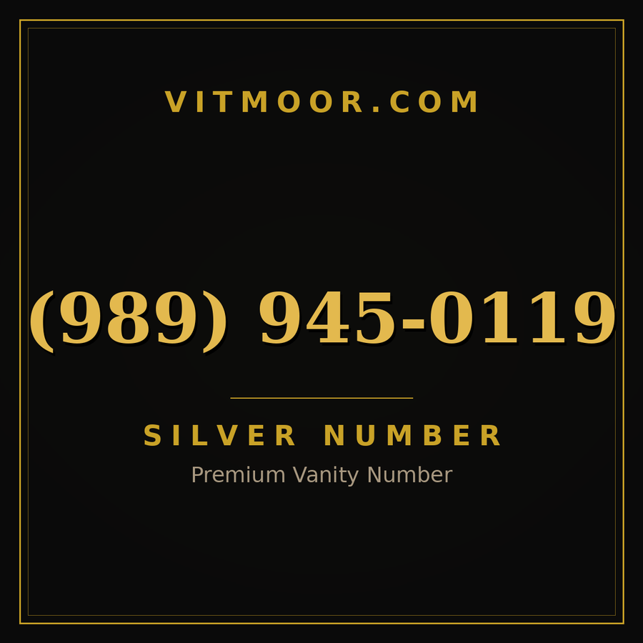 VITMOOR Silver premium number (989) 945-0119