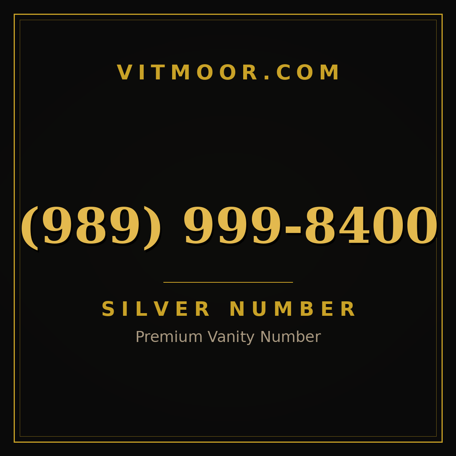 VITMOOR Silver premium number (989) 999-8400