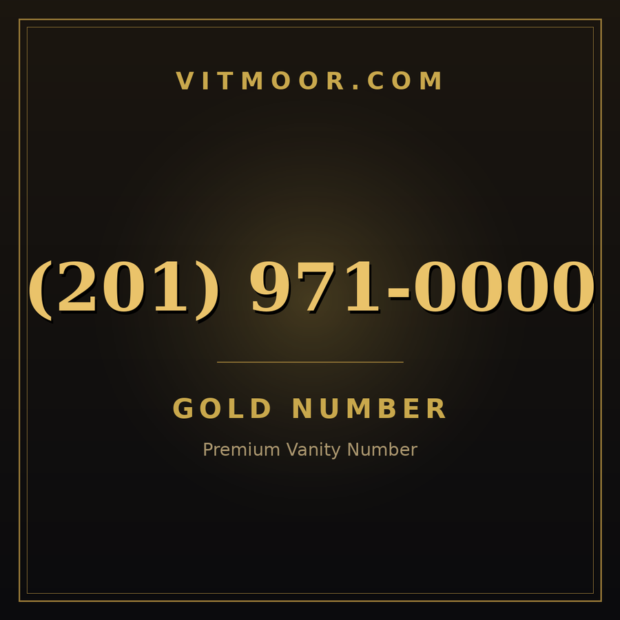 VITMOOR Gold premium number (201) 971-0000