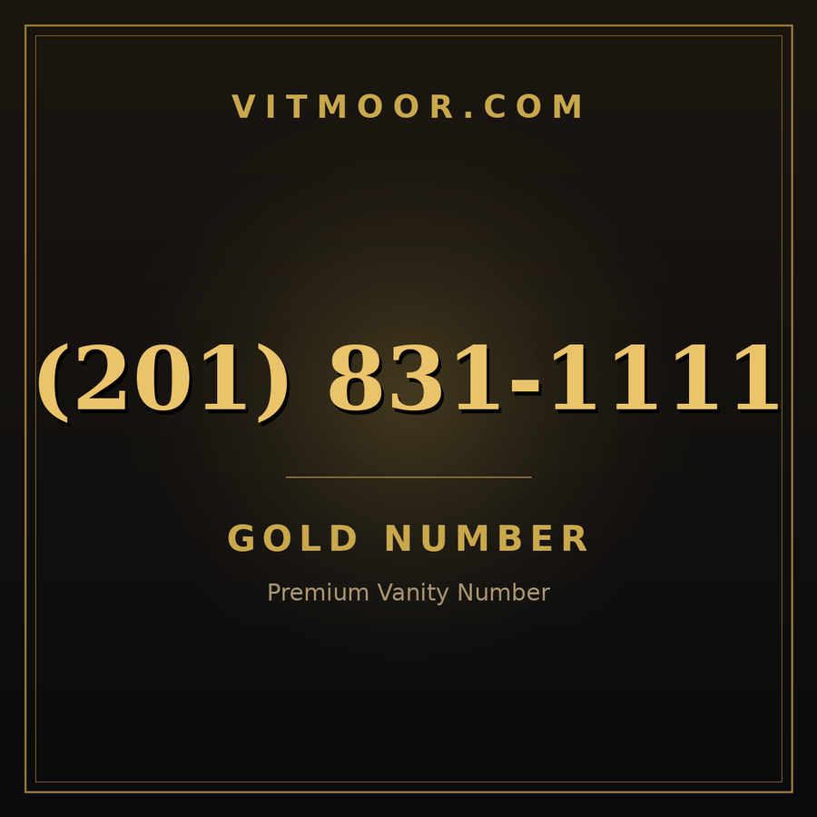 VITMOOR Gold premium number (201) 831-1111