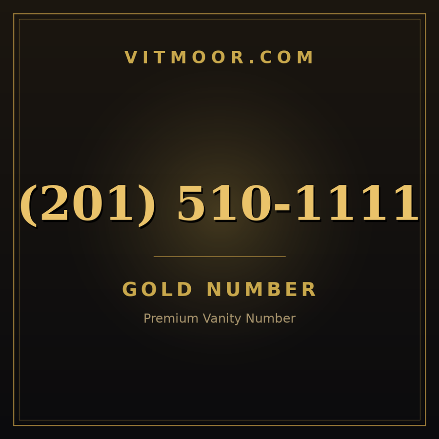 VITMOOR Gold premium number (201) 510-1111