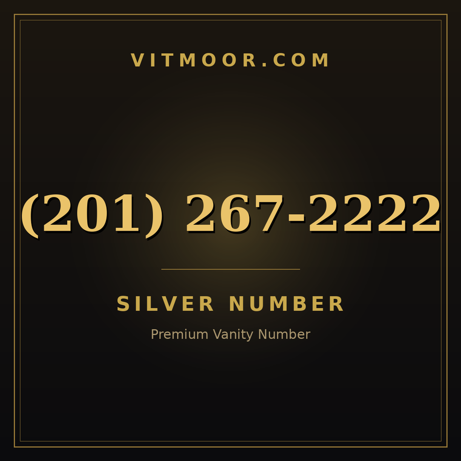 VITMOOR Silver premium number (201) 267-2222