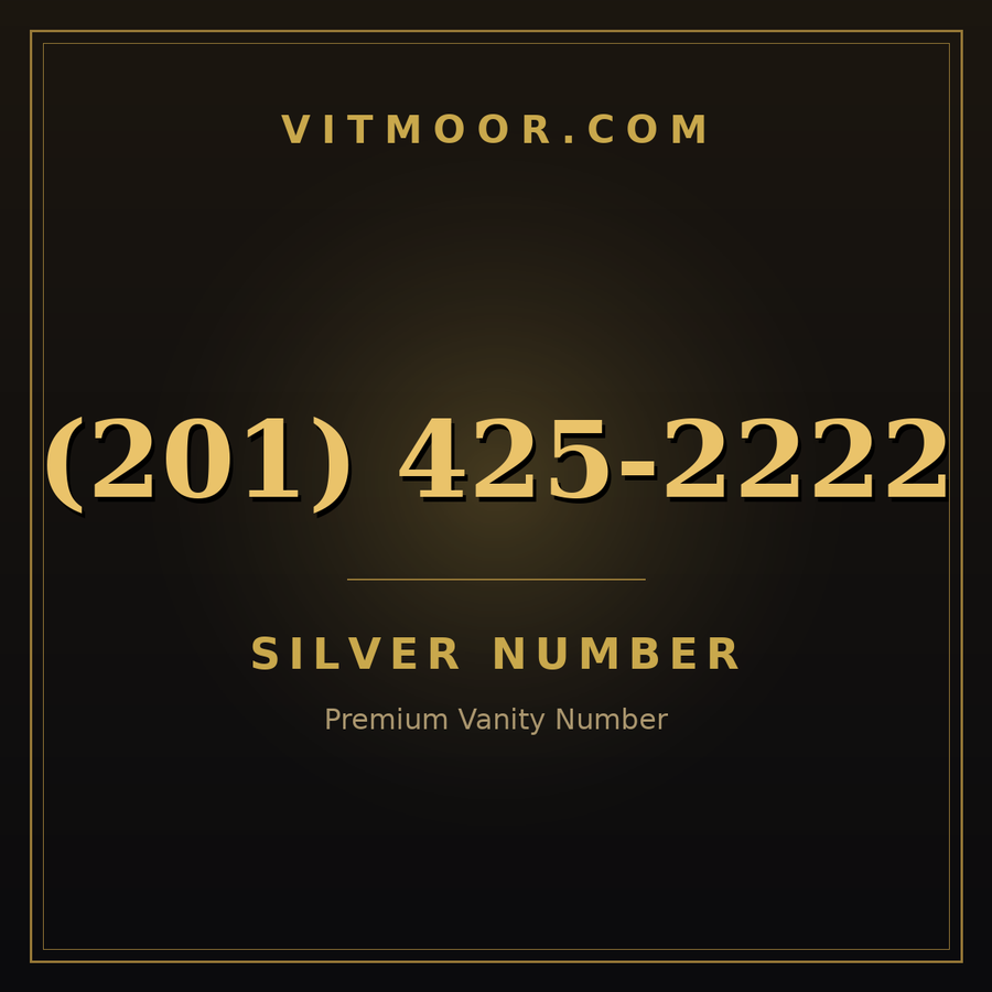 VITMOOR Silver premium number (201) 425-2222