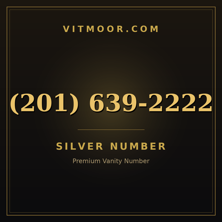 VITMOOR Silver premium number (201) 639-2222