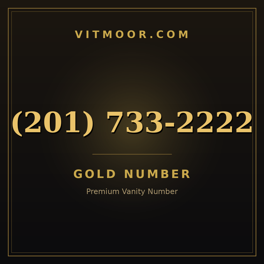 VITMOOR Gold premium number (201) 733-2222