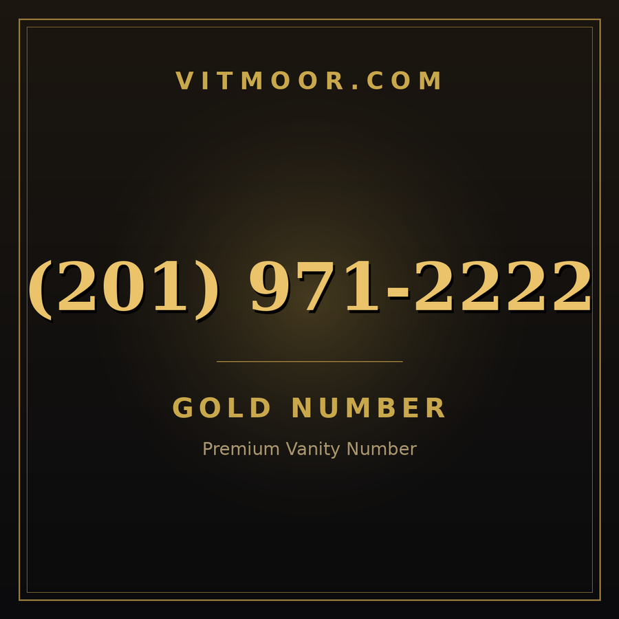 VITMOOR Gold premium number (201) 971-2222