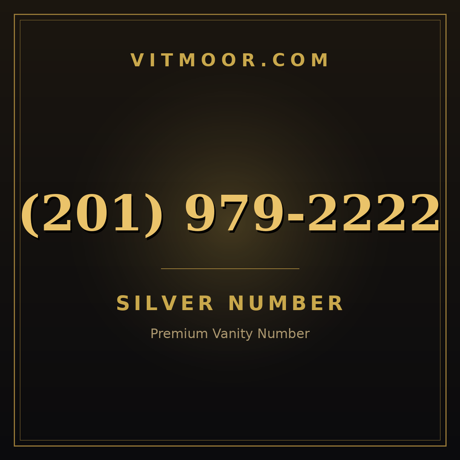 VITMOOR Silver premium number (201) 979-2222