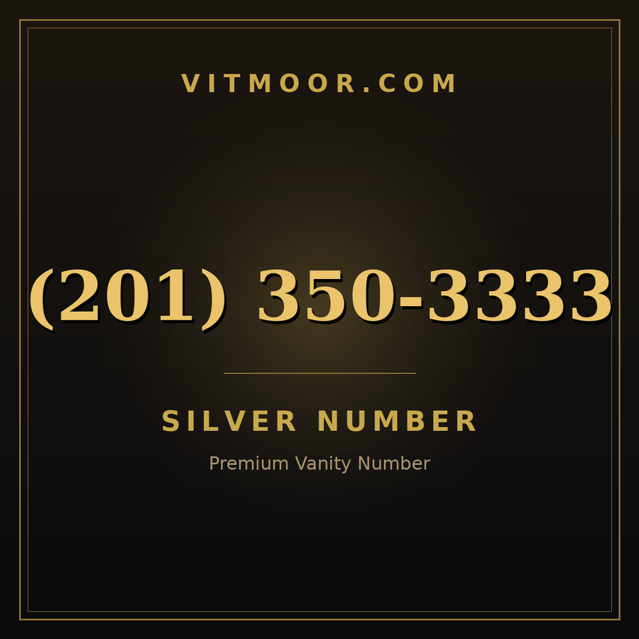 VITMOOR Silver premium number (201) 350-3333