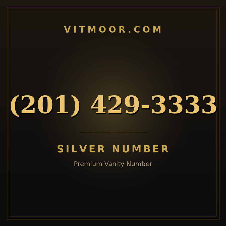 VITMOOR Silver premium number (201) 429-3333