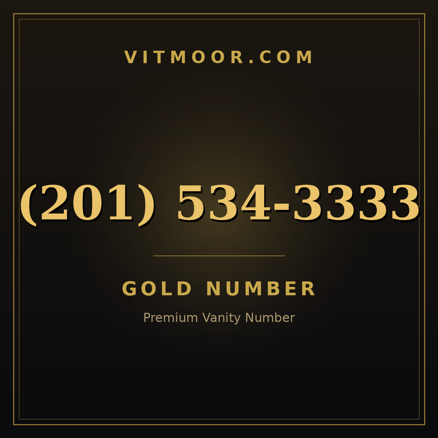 VITMOOR Gold premium number (201) 534-3333