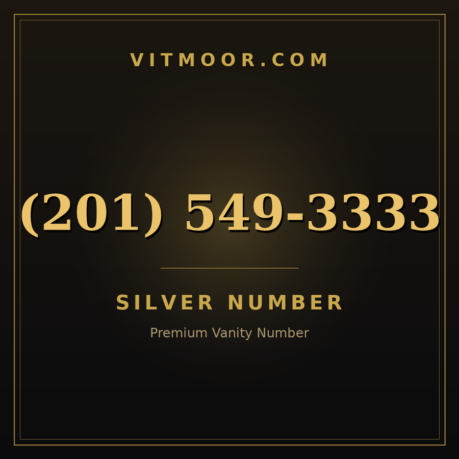 VITMOOR Silver premium number (201) 549-3333