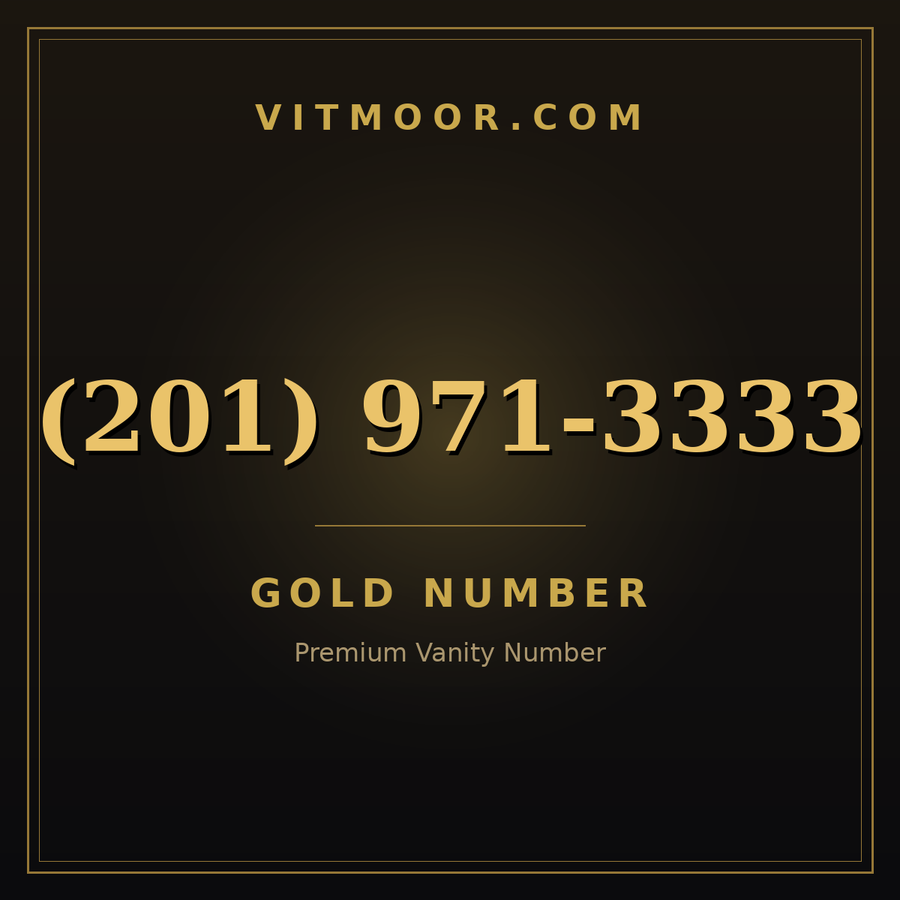 VITMOOR Gold premium number (201) 971-3333