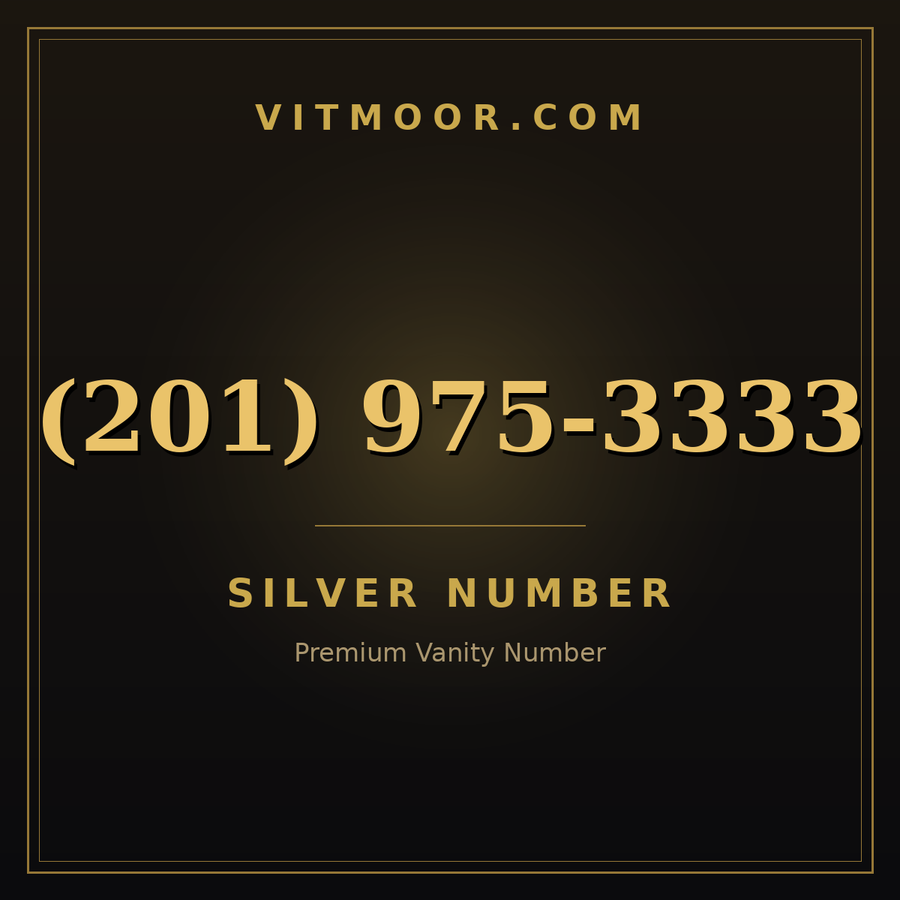 VITMOOR Silver premium number (201) 975-3333