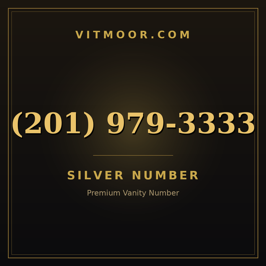 VITMOOR Silver premium number (201) 979-3333