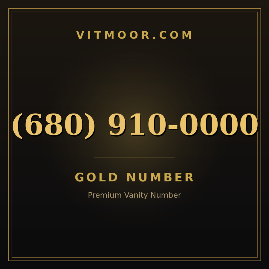 VITMOOR Gold premium number (680) 910-0000