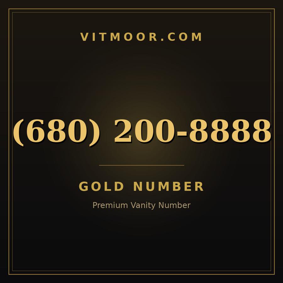 VITMOOR Gold premium number (680) 200-8888