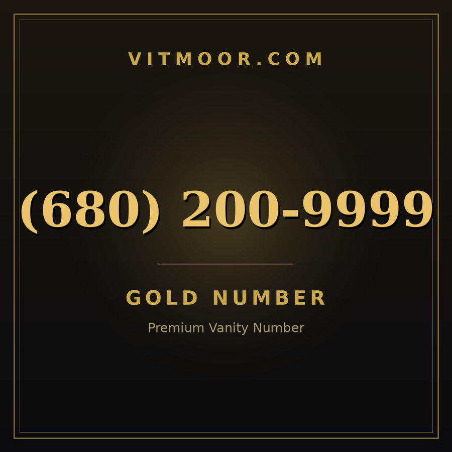 VITMOOR Gold premium number (680) 200-9999
