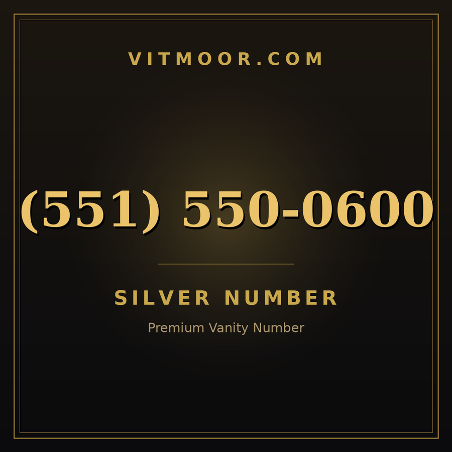 VITMOOR Silver premium number (551) 550-0600