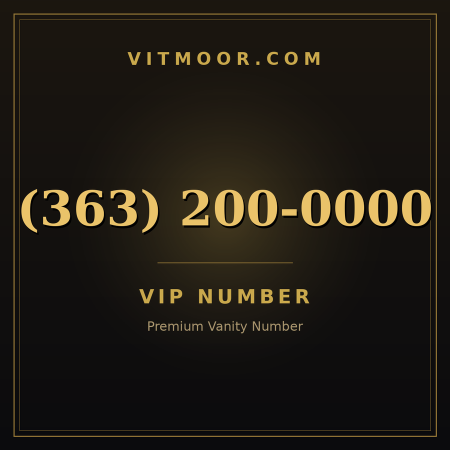 VITMOOR VIP premium number (363) 200-0000